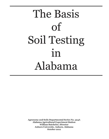 Más sobre La Base de las Pruebas de Suelo en Alabama